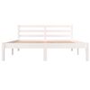 vidaXL Estructura de cama sin colch&oacute;n madera pino blanco 140x190 cm