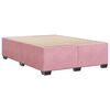 vidaXL Estructura de cama sin colch&oacute;n terciopelo rosa 160x200 cm