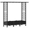 vidaXL Cama elevada con trellis y techo Negro 164 x 40 x 127 cm PP
