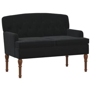 vidaXL Sof&aacute; amoroso con botones acolchados Negro 111 x 65 x 79 cm
