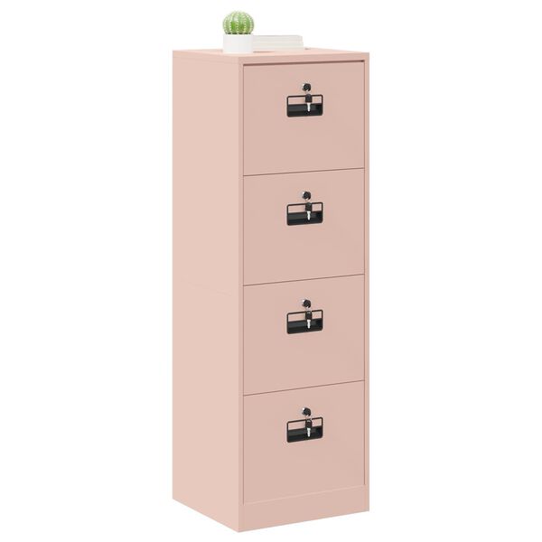 vidaXL Mueble archivador con caj&oacute;n con estante Rosa 44 x 50 x 106.5 cm