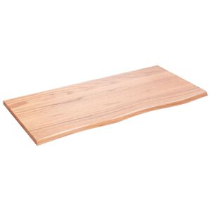 vidaXL Estante de pared madera roble tratada marr&oacute;n claro 100x50x2 cm