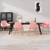 vidaXL Sillas de comedor 6 unidades terciopelo rosa