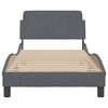 vidaXL Estructura de cama Dover terciopelo gris oscuro 80x200 cm