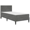 vidaXL Estructura de cama con colch&oacute;n Gris oscuro 90 x 190 cm