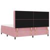 vidaXL Cama tipo Box Spring con colch&oacute;n Rosa 200 x 200 cm Terciopelo