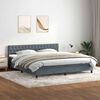 vidaXL Cama box spring con colch&oacute;n terciopelo gris oscuro 180x210 cm
