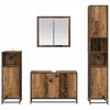 vidaXL Juego de muebles de ba&ntilde;o Montaje en la pared 4 pcs Madera vieja