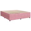 vidaXL Cama box spring con colch&oacute;n terciopelo rosa 180x200 cm