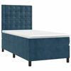 vidaXL Cama box spring con colch&oacute;n terciopelo azul oscuro 80x200 cm
