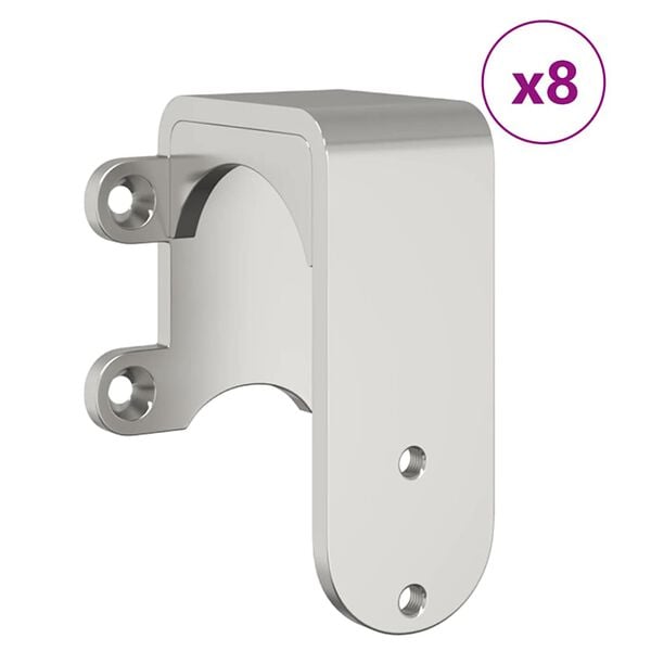 vidaXL Kit de herrajes para puerta corredera 400 cm acero plateado