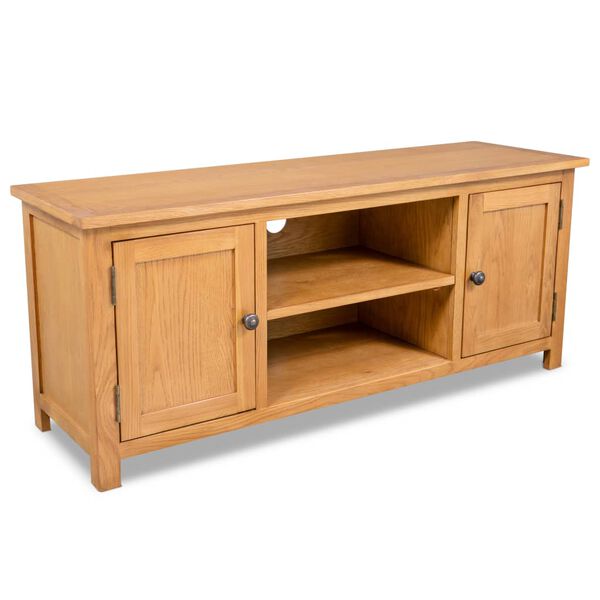 vidaXL Mueble para TV madera maciza de roble 120x35x48 cm
