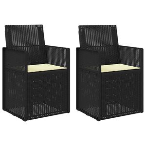 vidaXL Sillas de comedor de jard&iacute;n 2 uds. Antracita y Crema PP