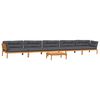 vidaXL Set de sof&aacute;s de palets de jard&iacute;n y cojines 6 pzas madera acacia