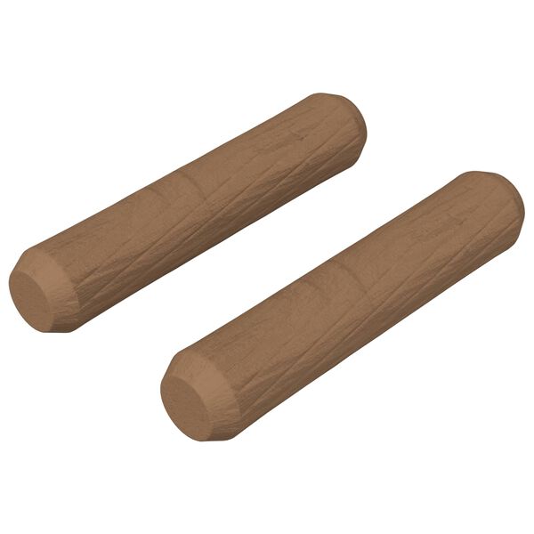 vidaXL Dowel de madera 2 pcs Marr&oacute;n &Oslash;8 x 35 mm Madera maciza