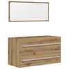 vidaXL Juego de muebles ba&ntilde;o 2 piezas madera ingenier&iacute;a roble artisan