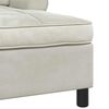 vidaXL Sill&oacute;n reclinable con coj&iacute;n Crema 91 x 157 x 91 cm Terciopelo