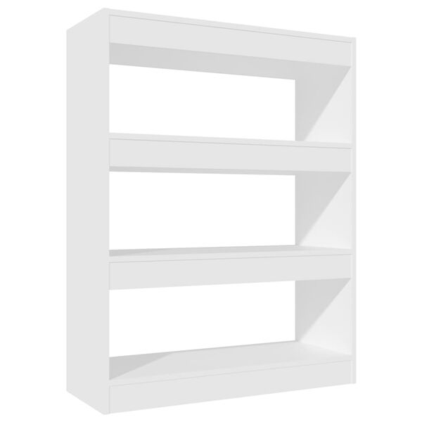 vidaXL Estantería/divisor madera contrachapada blanco 80x30x103 cm