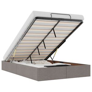 vidaXL Estructura de cama otomana sin colch&oacute;n gris pardo 120x200cm