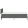 vidaXL Cama tipo Box Spring con colch&oacute;n Gris oscuro 90 x 190 cm tela