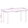 vidaXL Juego de comedor de jardín 5 piezas negro