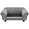 vidaXL Sofá para perros felpa gris 72x45x30 cm