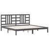 vidaXL Estructura de cama de madera maciza de pino gris 200x200 cm