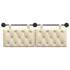vidaXL Cabecera Colgante Crema 130 x 55 x 7 cm tela
