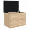 vidaXL Banco de almacenaje roble Sonoma 62x42x45 cm madera de ingenier&iacute;a