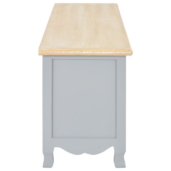 vidaXL Mueble para TV madera maciza de mango gris 120x30x40 cm