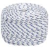 vidaXL Cuerda multiusos 6 mm 50 m Blanco y Azul PP 240 kg Carga m&aacute;x.