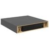 vidaXL Estante flotante de pared MDF gris brillo 23x23,5x3,8 cm