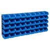 vidaXL Kit de cajas de almacenaje 48 pzas paneles de pared azul negro