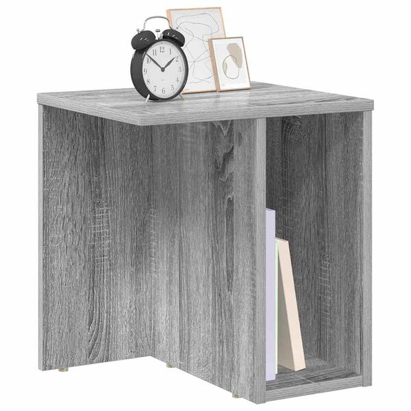 vidaXL Mesa Auxiliar Gris Sonoma 37 x 32 x 40 cm Madera de ingenier&iacute;a