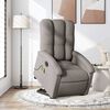vidaXL Sill&oacute;n de masaje el&eacute;ctrico reclinable elevable tela taup&eacute;