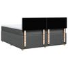 vidaXL Cama box spring con colch&oacute;n tela gris oscuro 180x200 cm