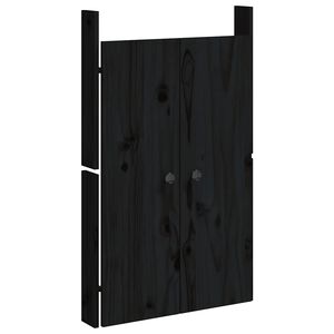 vidaXL Puertas para cocina exterior MEPPEL madera maciza pino negro 50x9x82cm