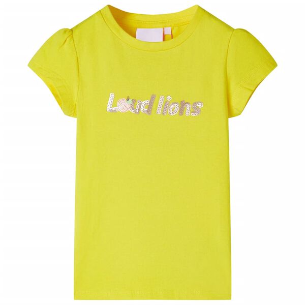 Camiseta infantil de manga casquillo amarillo chill&oacute;n 104