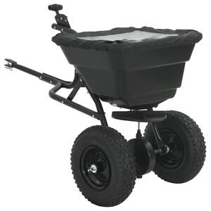 vidaXL Esparcidor Negro 53 x 108 x 74 cm PVC y Acero