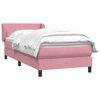 vidaXL Cama box spring con colch&oacute;n terciopelo rosa 80x210 cm