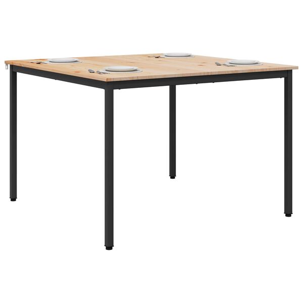 vidaXL Mesa de Comedor Natural 110 x 110 x 75 cm Madera de pino macizo
