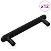 vidaXL Manija de armario 12 pcs Negro 121 x 16.6 x 28.3 mm Hierro