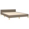 vidaXL Cama sin colch&oacute;n tela gris taupe 140x190 cm