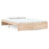 vidaXL Estructura de cama doble sin colch&oacute;n madera maciza 135x190 cm