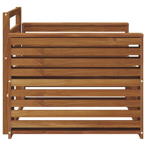 vidaXL 2 Pieza Sof&aacute; con reposabrazos Madera de Acacia S&oacute;lida Natural