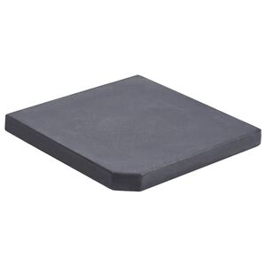 vidaXL Base con peso para sombrilla de granito negro cuadrada 25 kg