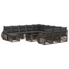 vidaXL Conjunto de sof&aacute;s de jard&iacute;n 13 uds. Gris y Gris Oscuro
