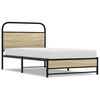 vidaXL Estructura de cama sin colch&oacute;n 100x200 cm madera roble Sonoma