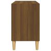 vidaXL Mueble de TV patas de madera maciza marrón roble 69,5x30x50 cm