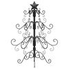 vidaXL &Aacute;rbol de Navidad de metal con soporte Negro 60 cm